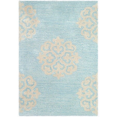 Safavieh 5 x 8 ft. Medium Rectangle Contemporary Soho Turquoise and Yellow Hand Tufted Rug SOH724A-5